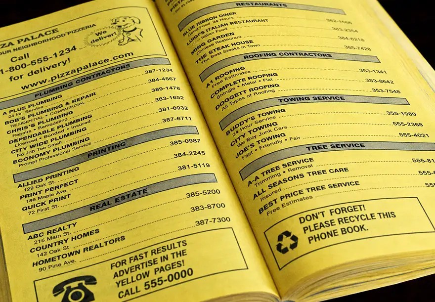 Have you been contacted by Yellow Pages to collect on a bill for services you didn’t approve?