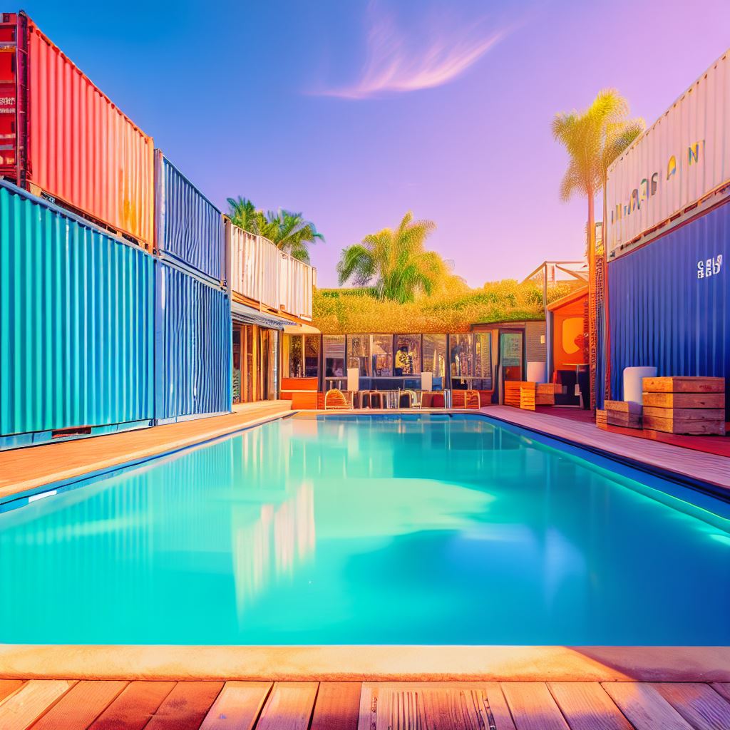 Shipping container pool