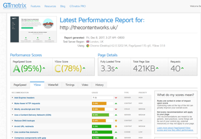 During the speed test analysis, the loading times of your wordpress site or shop, javascripts embedded in the header and images or graphics used are measured. Speed Up Wordpress Optimisation Guide Exclusive Speed Test Tips