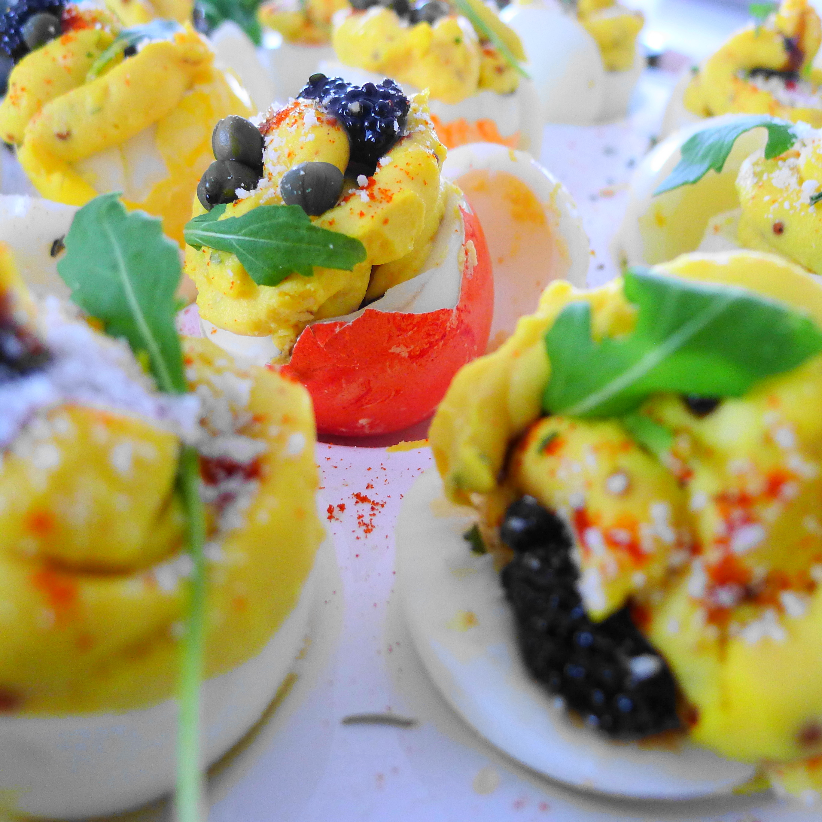 To delicious deviled eggs!