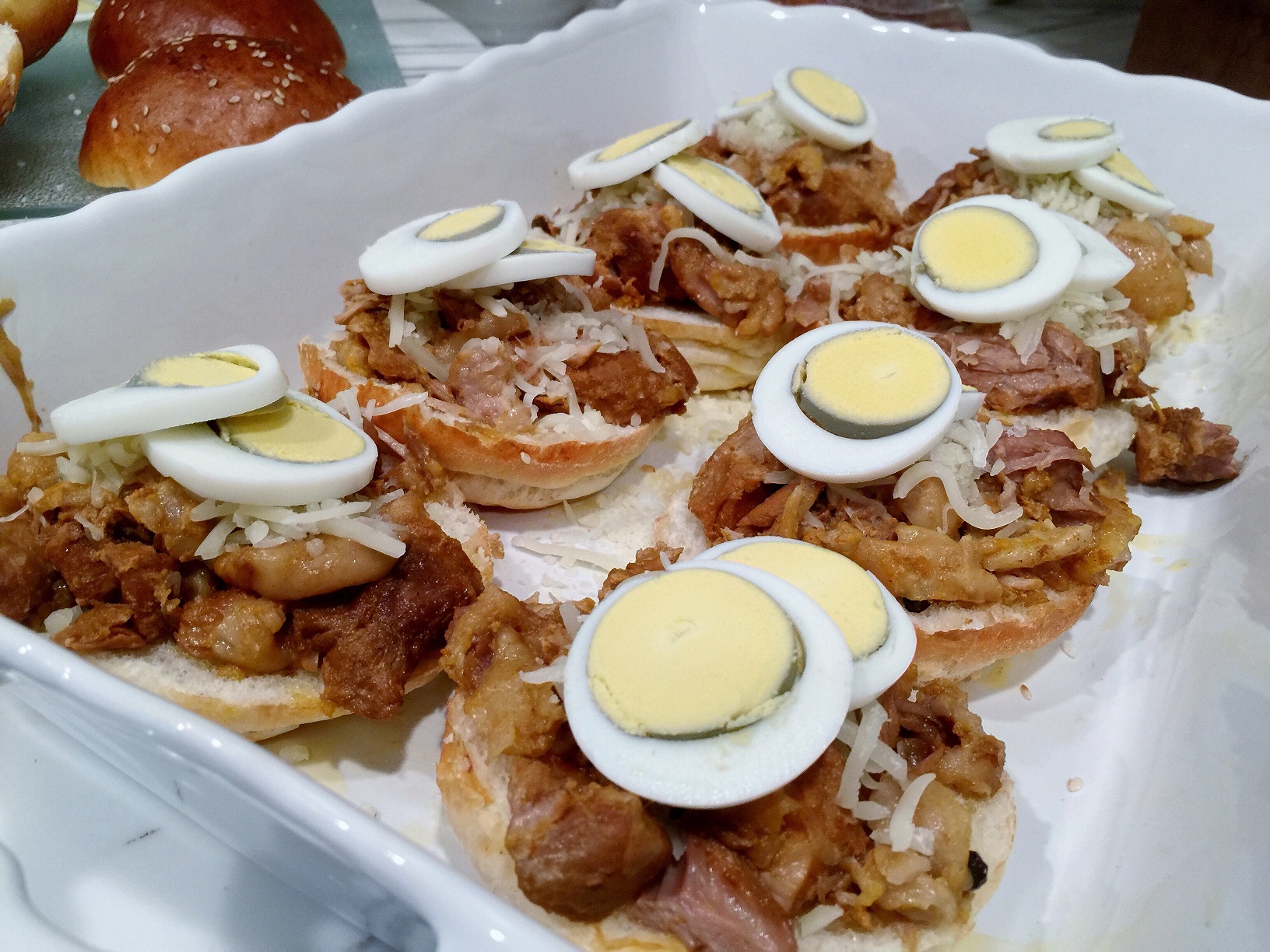 Add-in sliced hard-boiled eggs