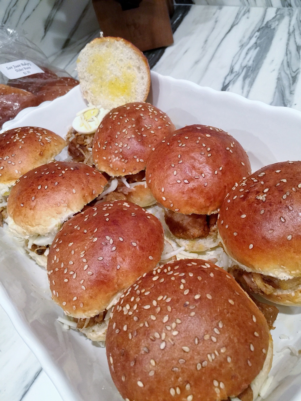 Place top half of buns