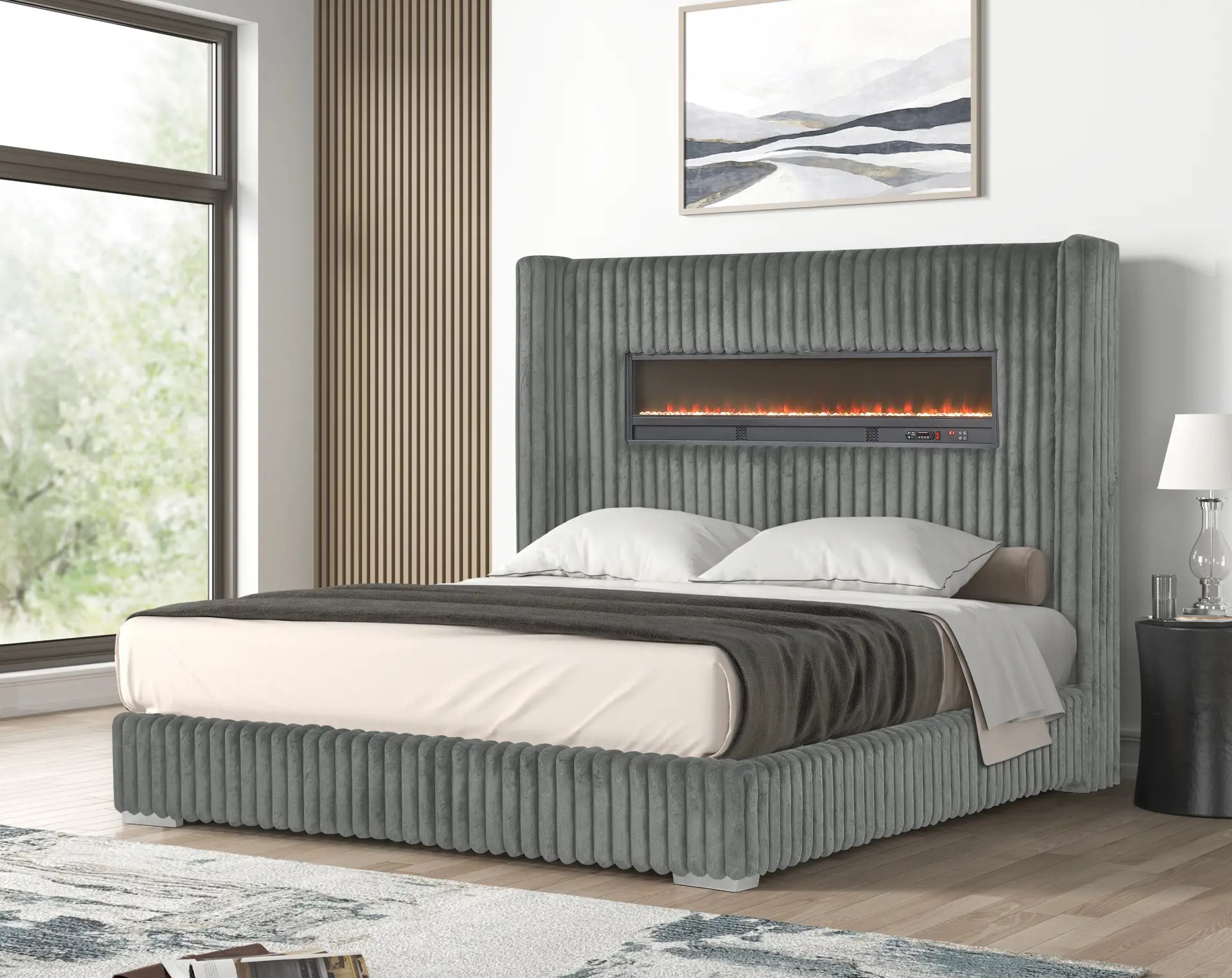 Grey King Bed