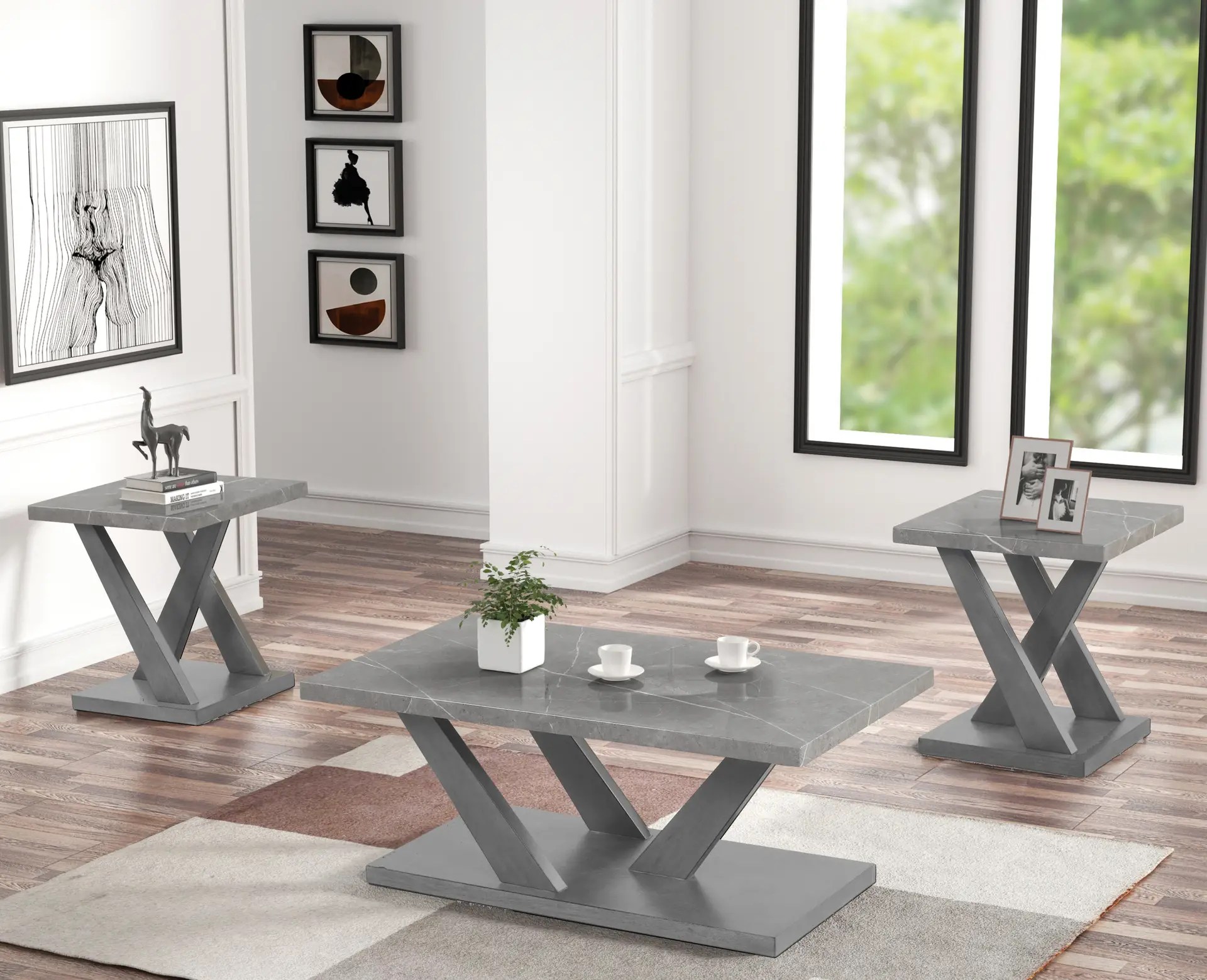 Cocktail & 2 End Tables