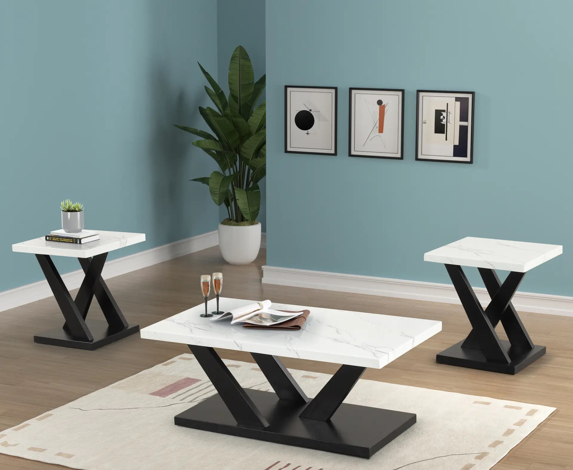 Cocktail & 2 End Tables