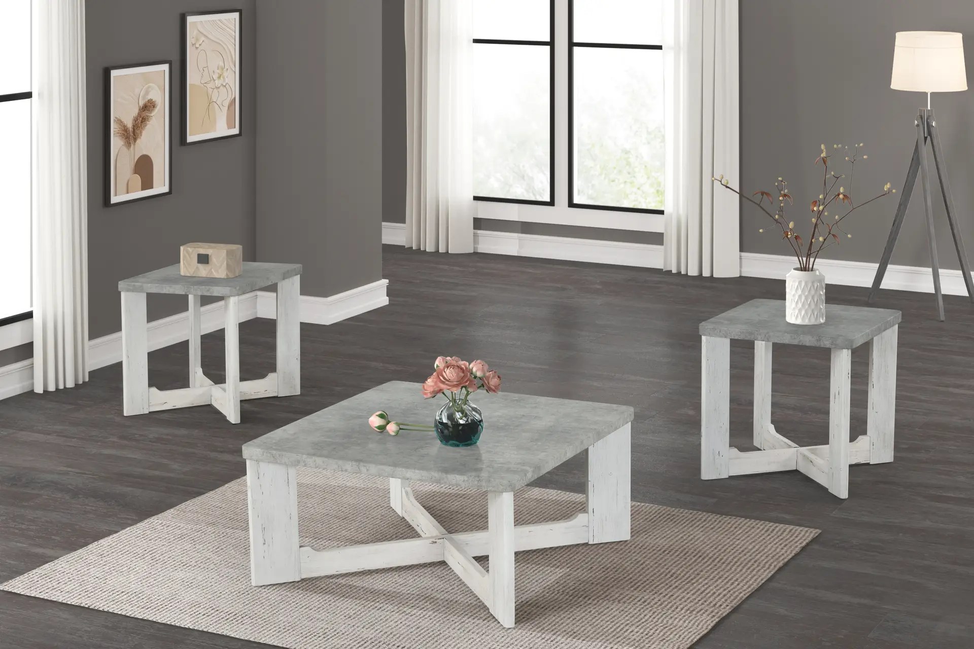 Cocktail & 2 End Tables