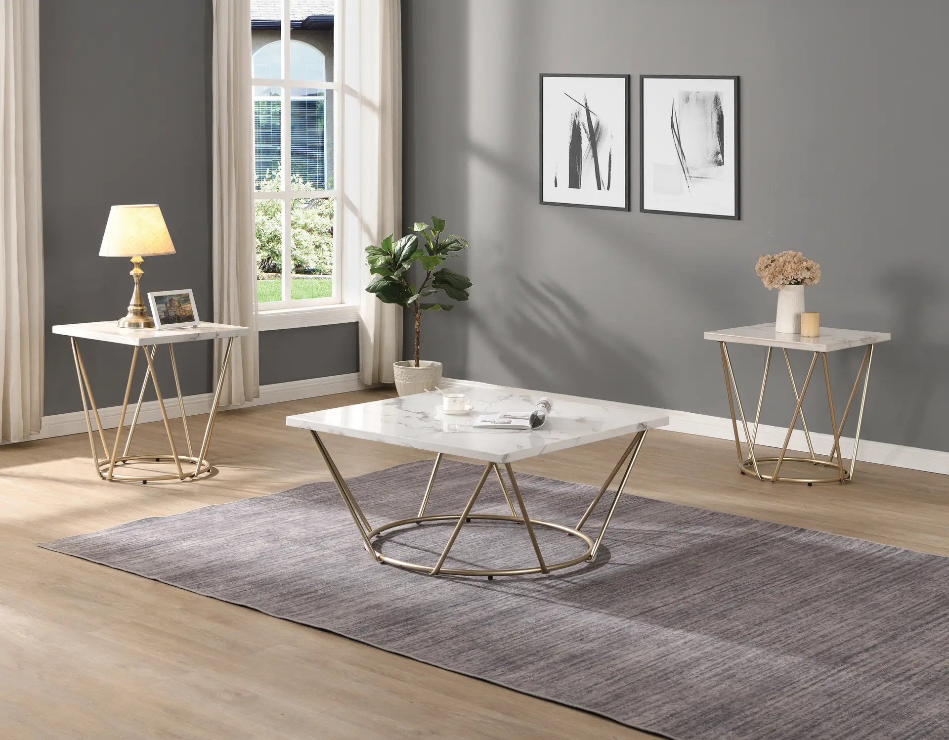 Cocktail & 2 End Tables