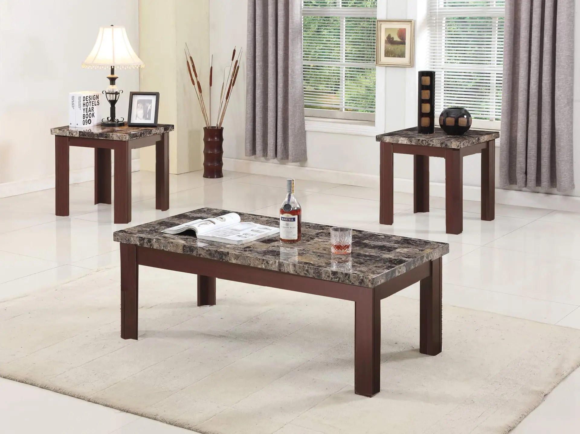 Cocktail & 2 End Tables