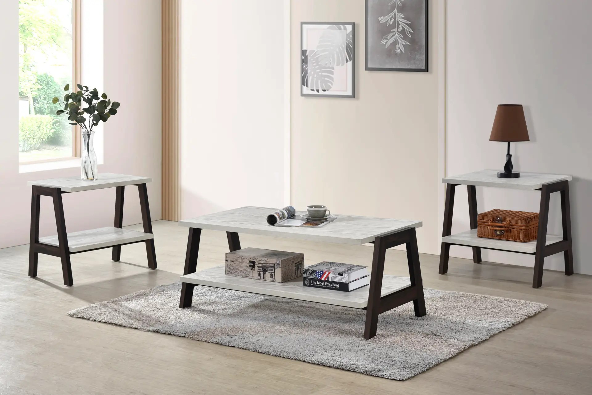 Cocktail & 2 End Tables