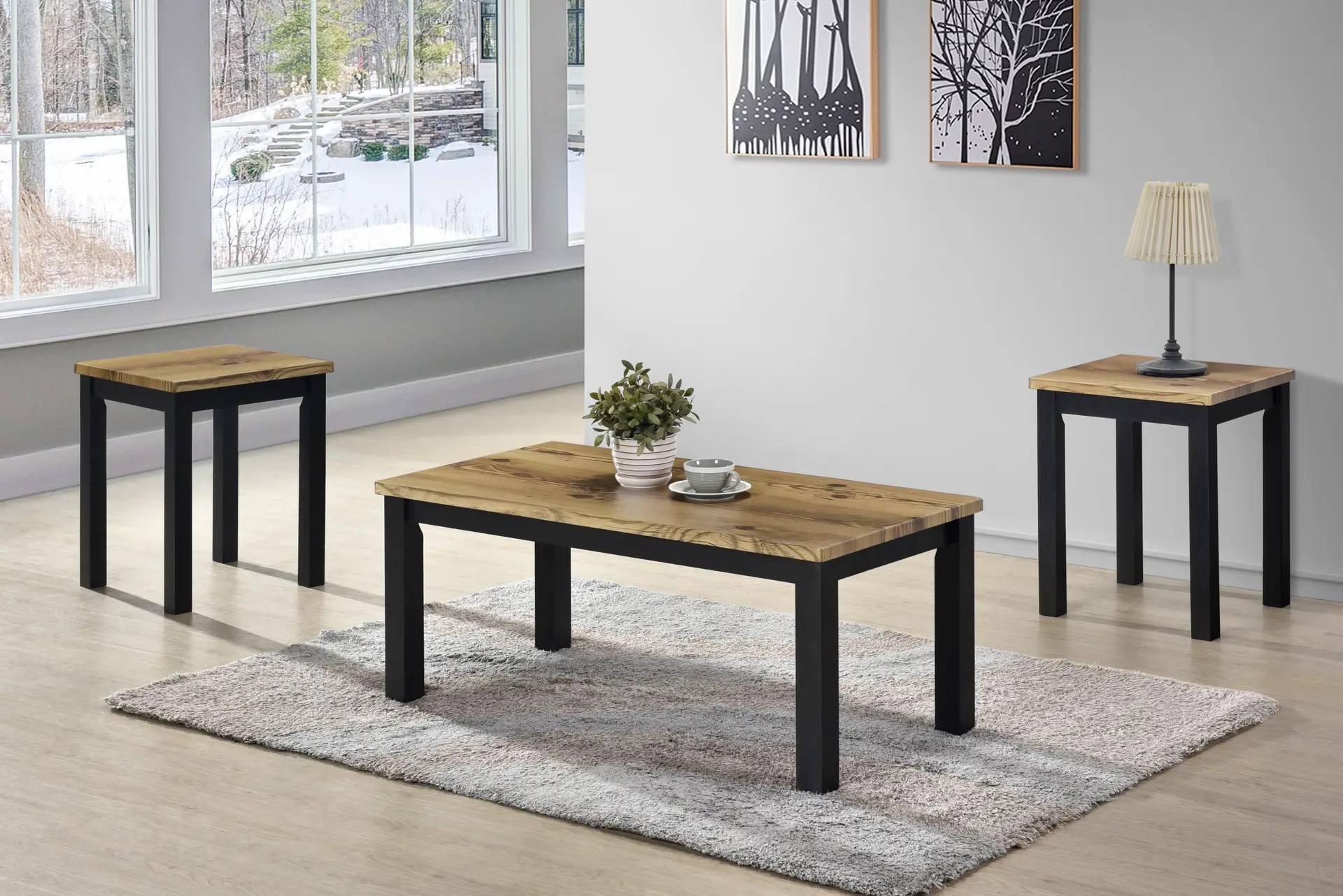 Cocktail & 2 End Tables