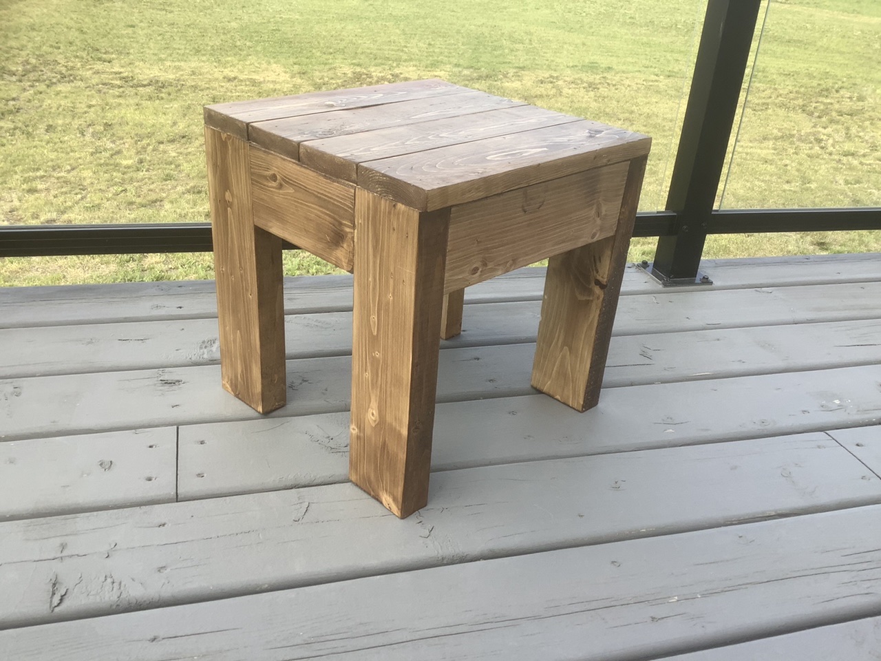 A Side Table for the Deck The Craftiest