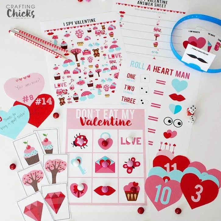 Printable Valentine Games The Crafting Chicks - Gradient Images - Professional Ultra HD Collection