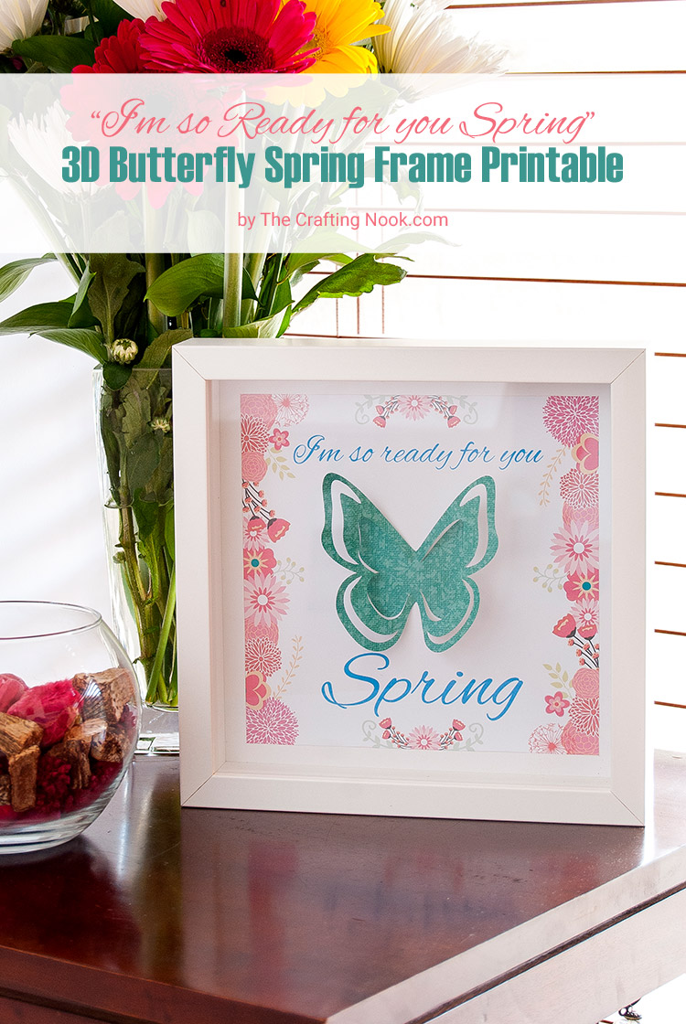 Hey everyone. i have a laser cutter. i want to use it to build a frame for the prusa i3 3d printer. however, i was looking on the wiki it says that the wood (or acrylic) needs to be 6mm in depth. does anyone know wh. 3d Butterfly Spring Frame Printable The Crafting Nook