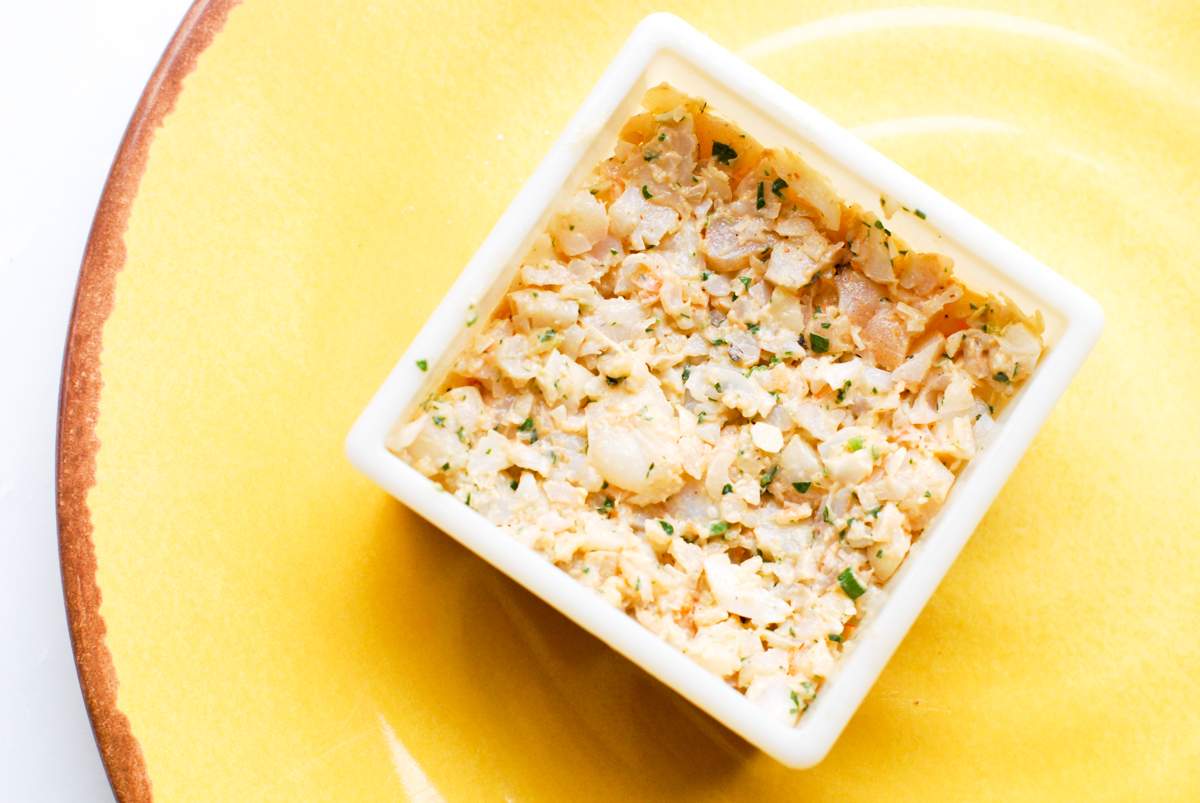 Crispy Rice Squares with Shrimp Salad