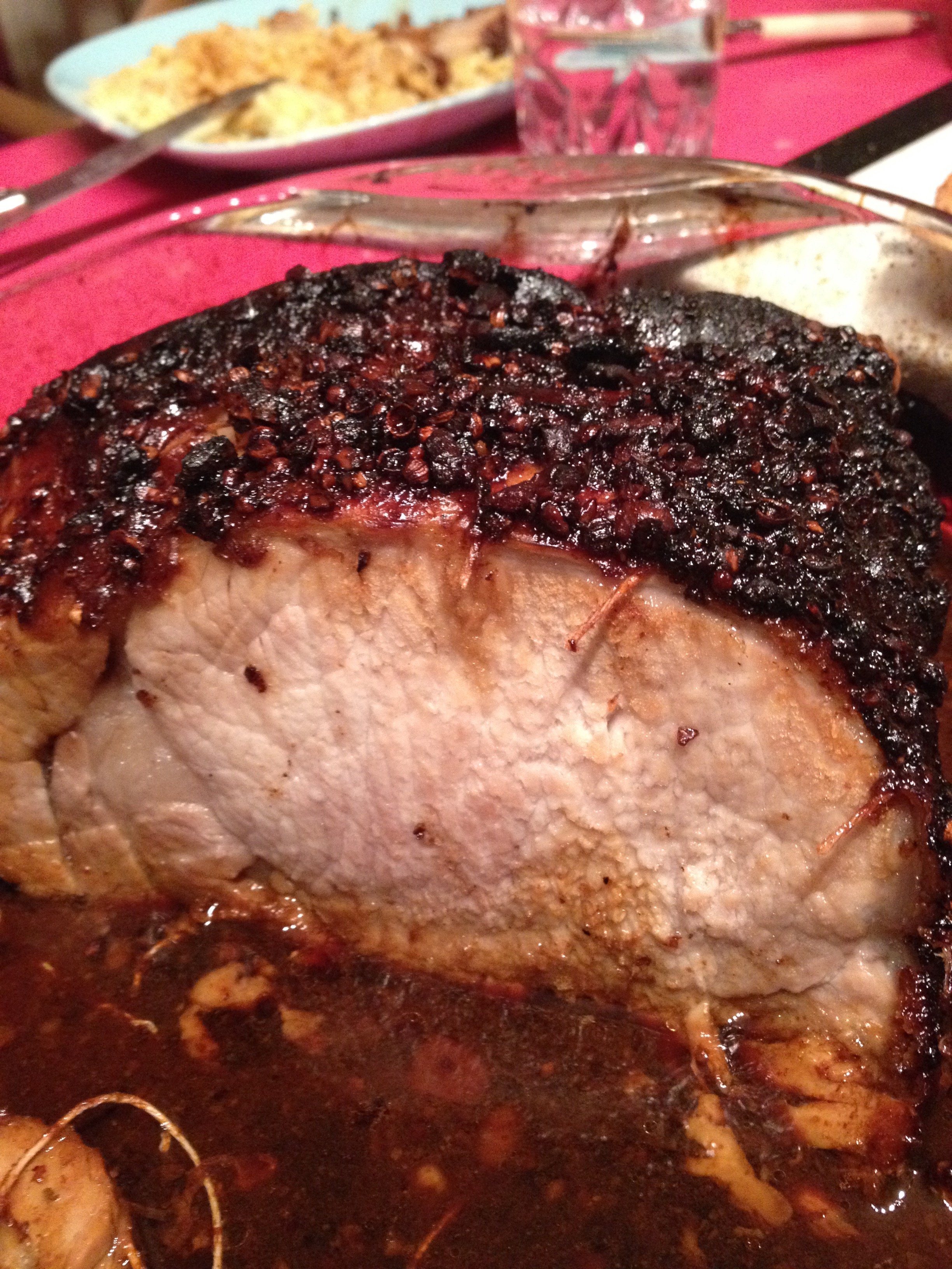 Rôti de porc laqué