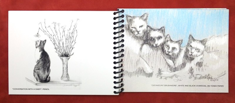 "Feline Style Sampler" book of sketches and portraits.