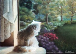The left portion of the painting that will fit into standard frame and canvas sizes.