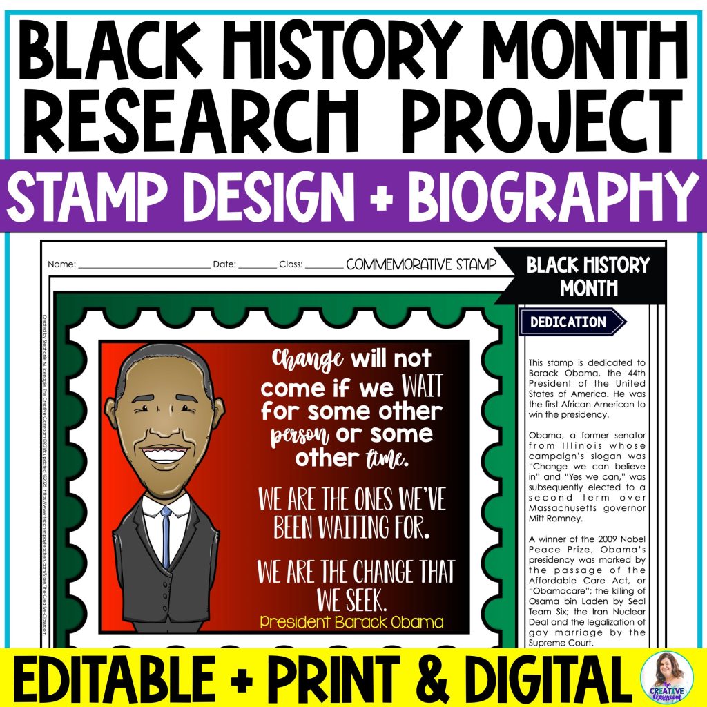 Black History Month Stamp Design
