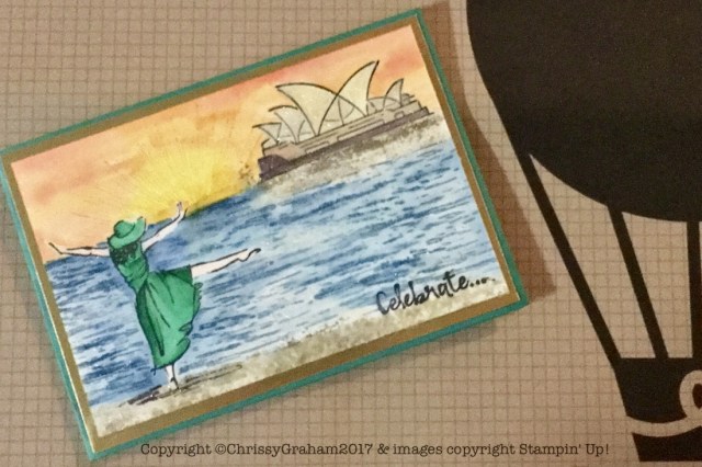 Don't you just love this card made with the Beautiful You, Chase your Dreams, High Tide and Whereever You Go stamp sets? Find out what else I shared at Chris's party at www.thecreativeeclectic.com #stampinup #creativeLife #beautifulyou #hightide #whereeveryougo #chaseyourdream #rubberstamping