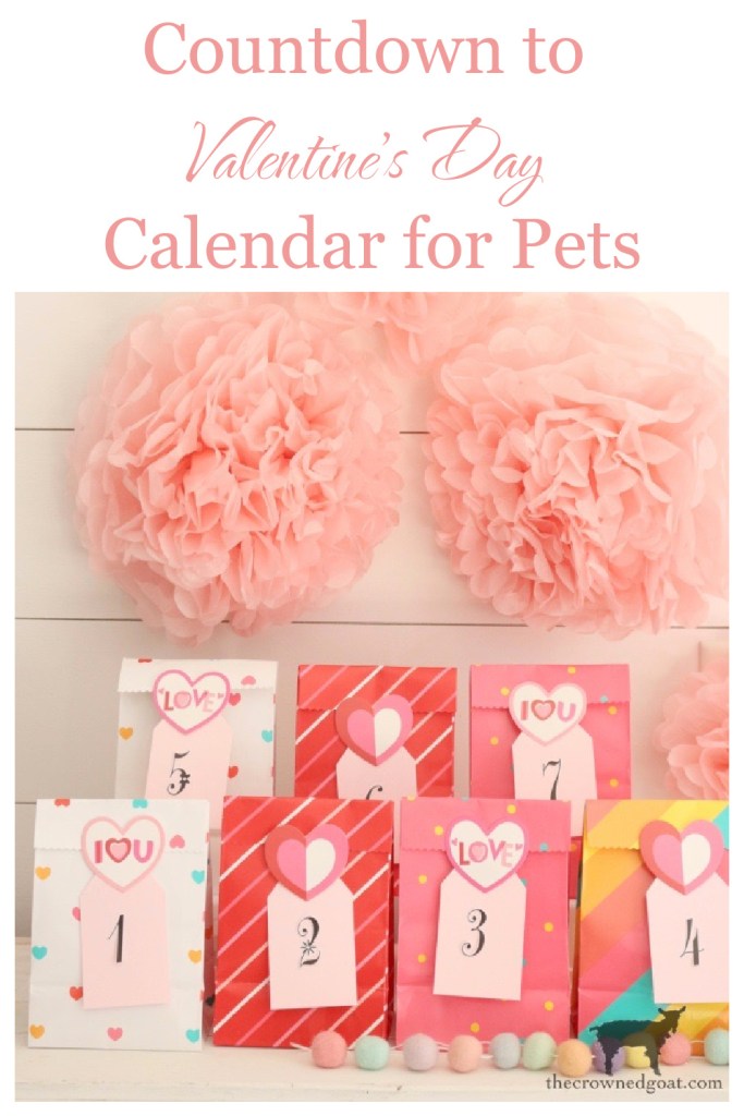 How to Create a Countdown to Valentine's Day Calendar for Pets-The Crowned Goat