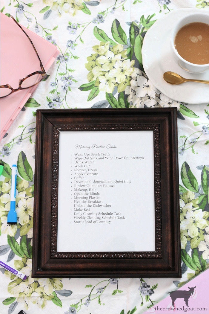 How to Easily Frame a Daily Routine or Task List-The Crowned Goat