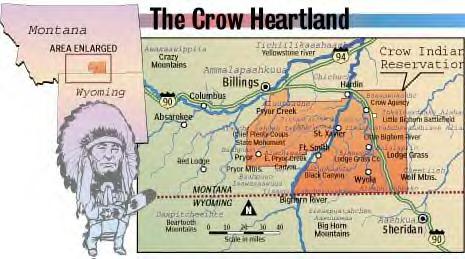 Crow Indian Tribe Map How Much Land Have In Montana Lost Crow Heart Land Map 