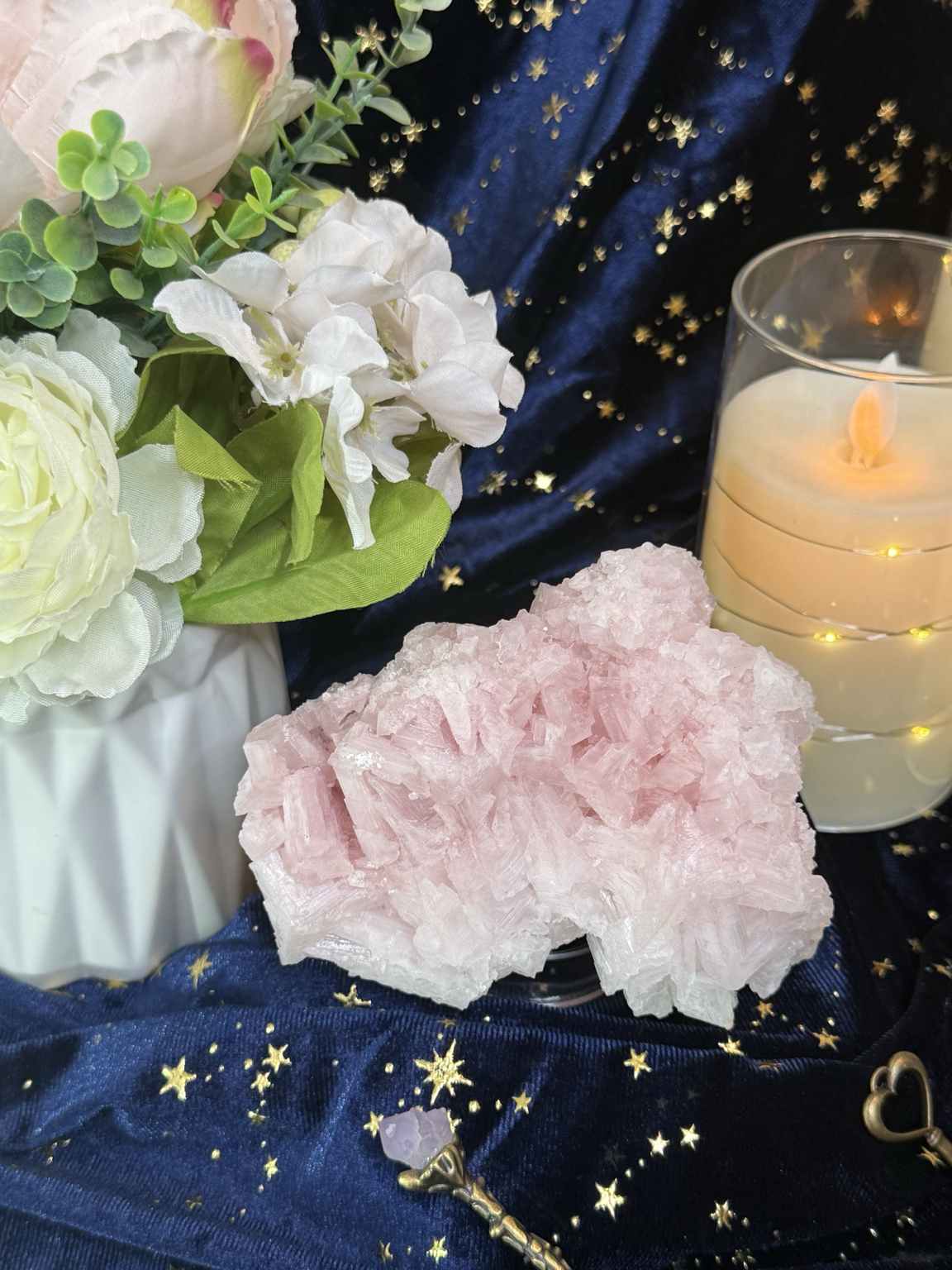 Salt based pink crystal