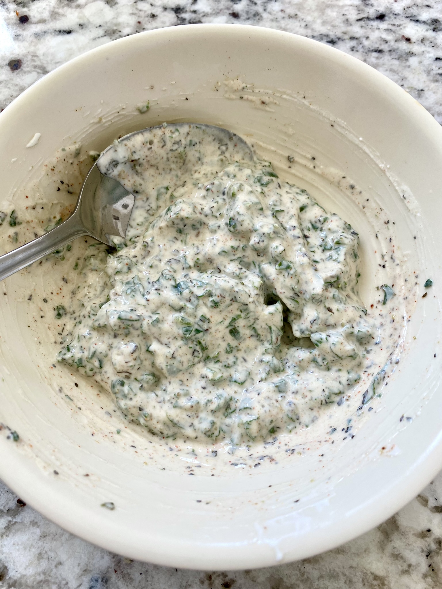 Raita with radish greens