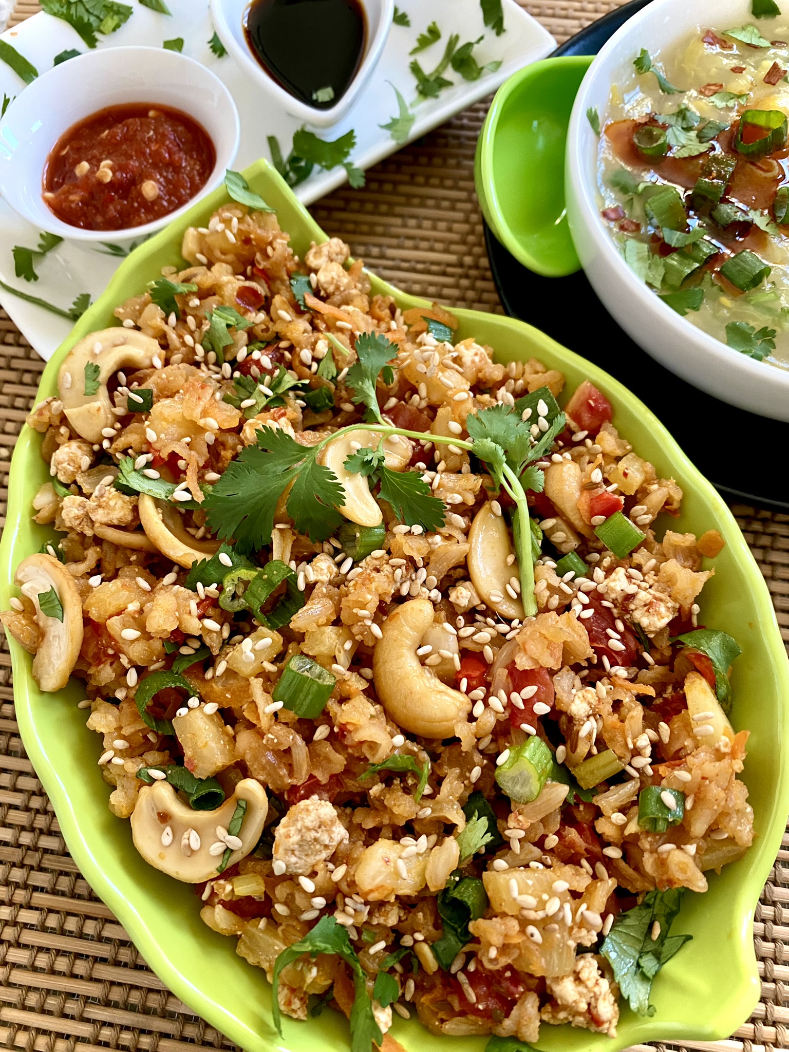 Pineapple fried rice-served