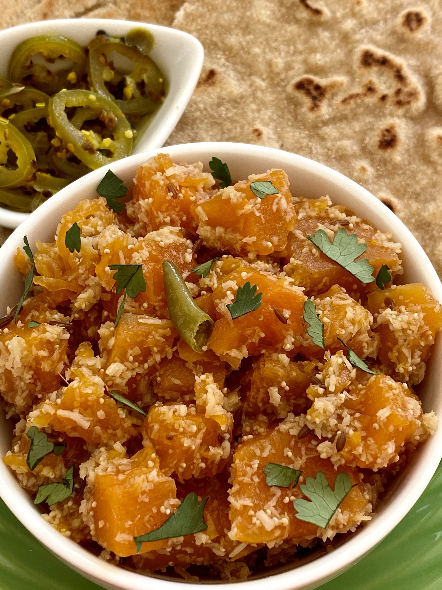 Pumpkin with coconut and poppy