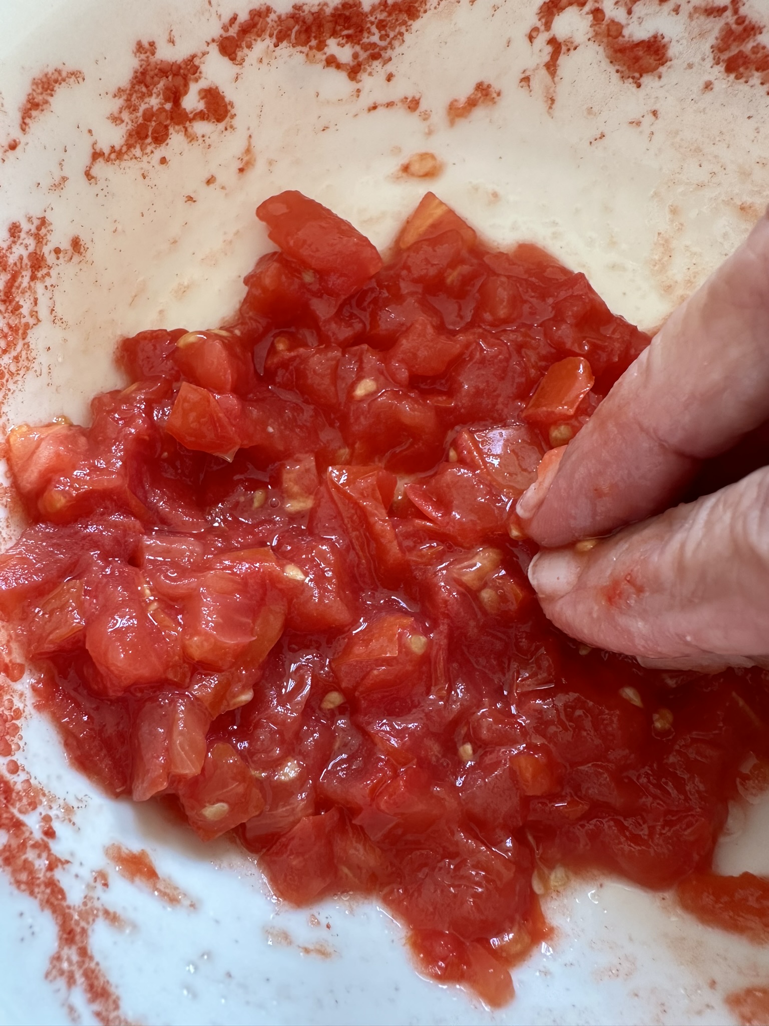 mashed tomatoes