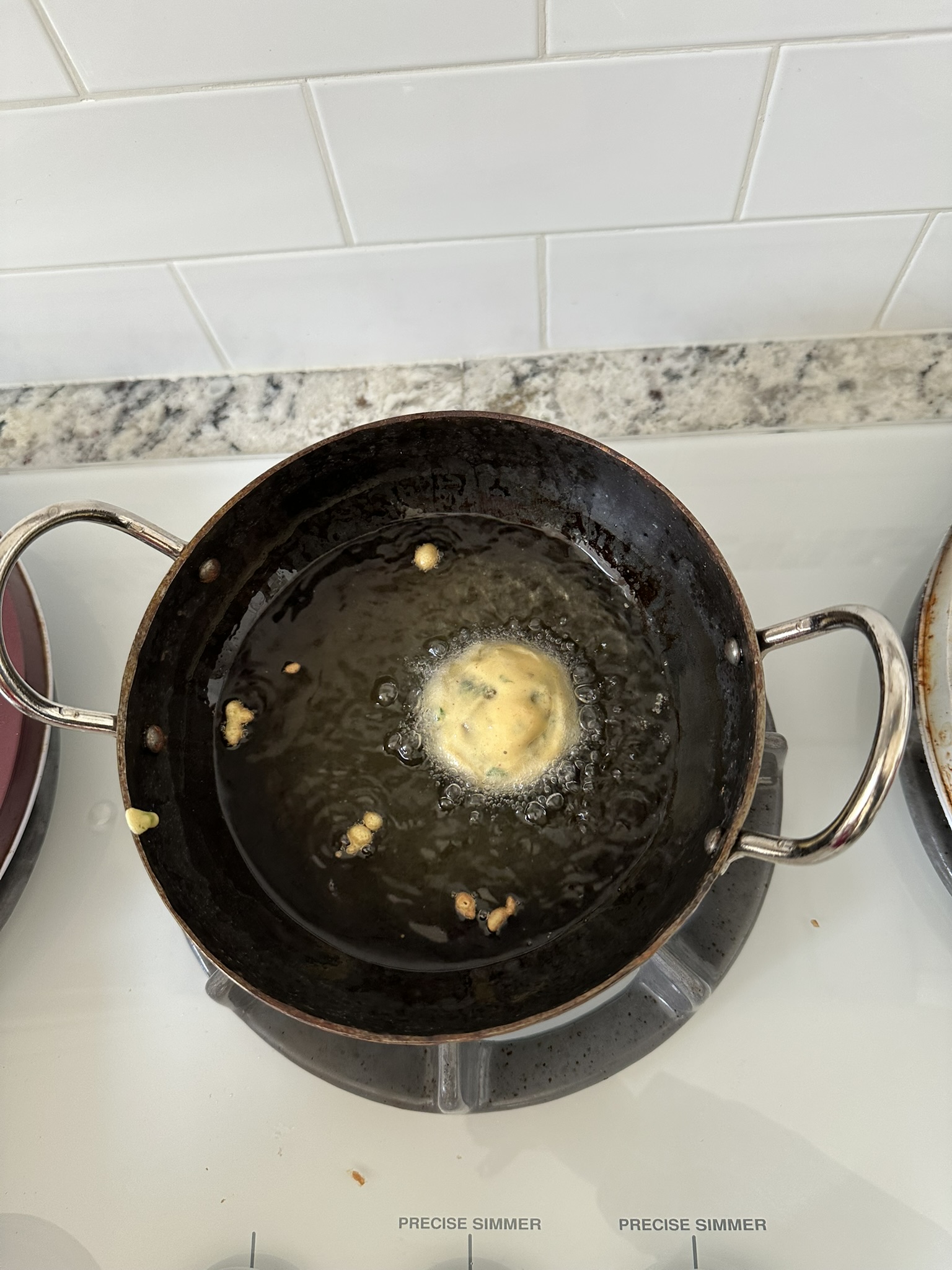 frying Batata vada