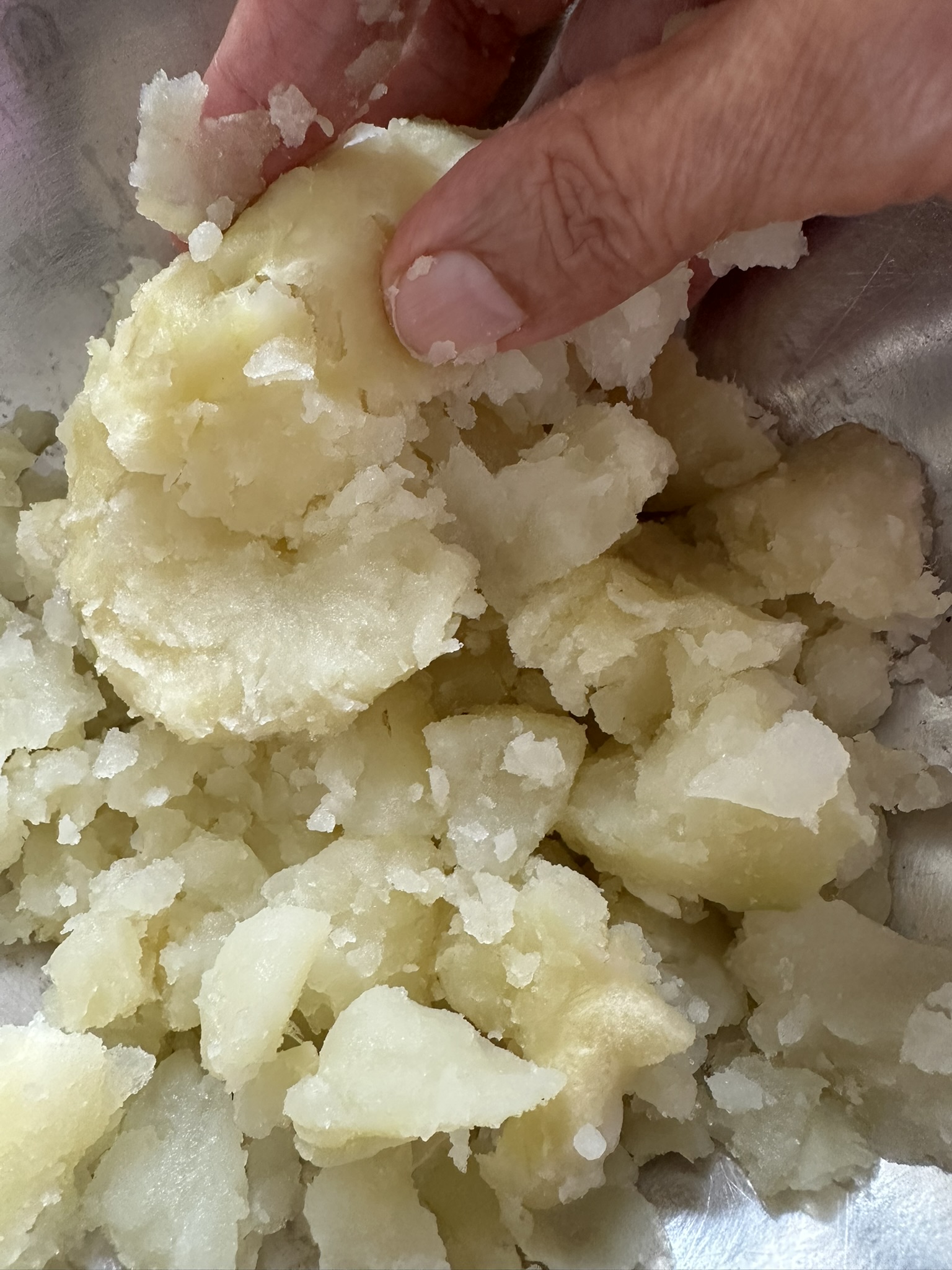 hand-smashed potatoes