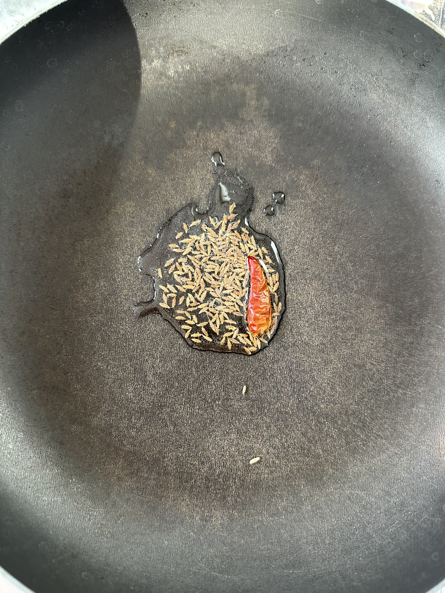 tadka w cumin and red chilli