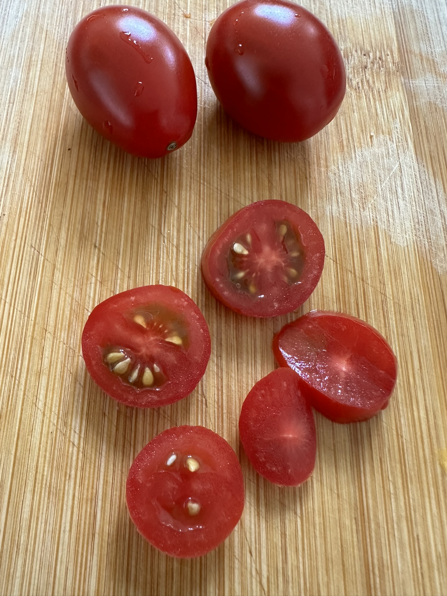 grape tomatoes sliced