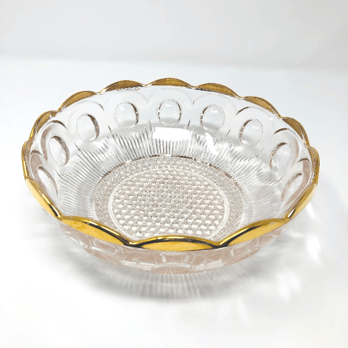 Gold Rimmed Crystal Bowl