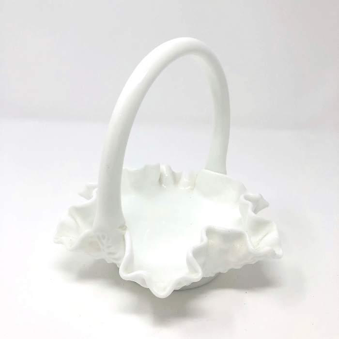 White Ruffles Basket