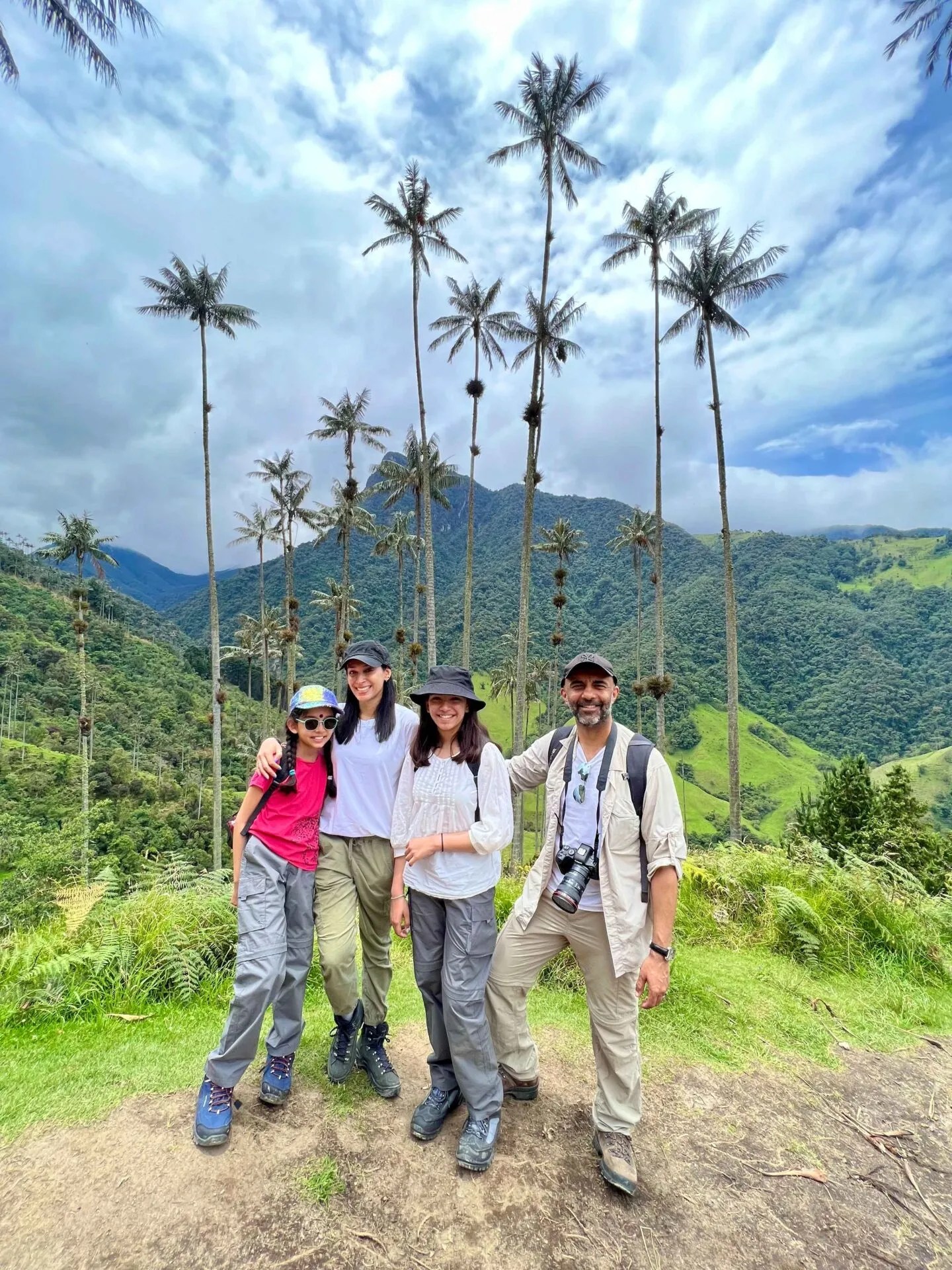 Family hike in the Cocora Valley