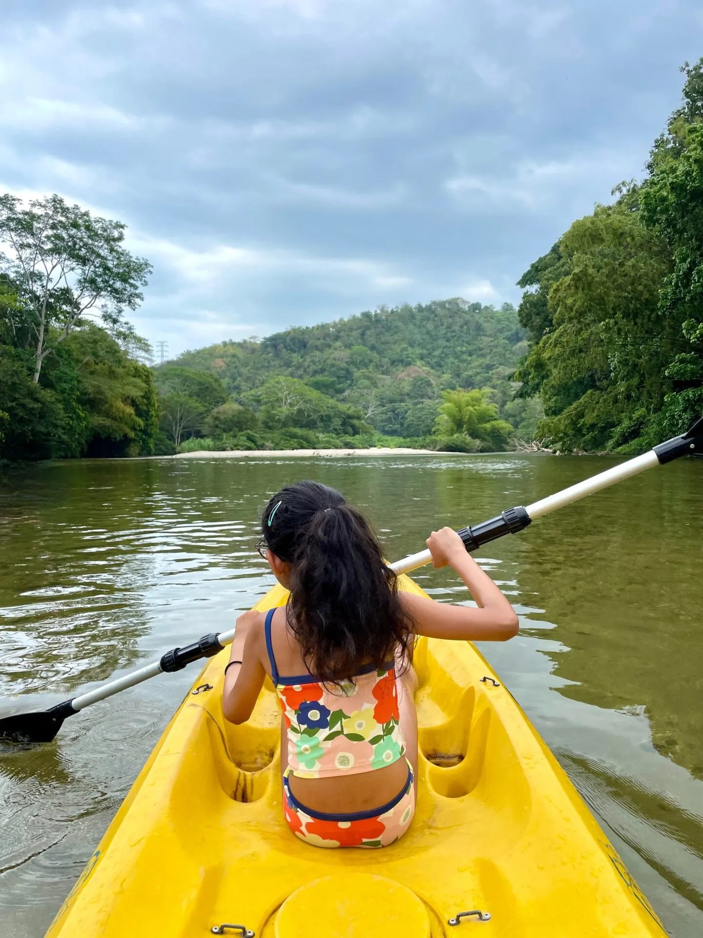 Kayaking down the Don Diego river in Colombia