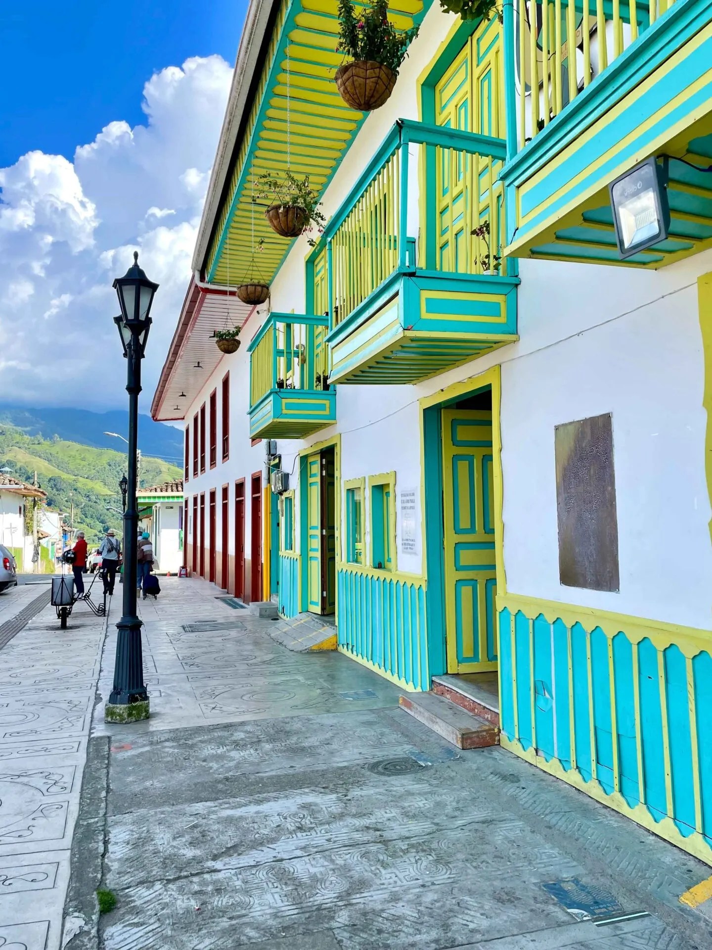 Vibrant buildings in Salento, Colombia