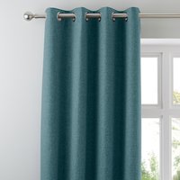 Jennings Peacock Thermal Eyelet Curtains Blue