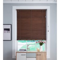 50mm Wood Venetian Blind - Walnut - 100x160cm