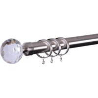 28mm Bella Curtain Pole Satin Silver
