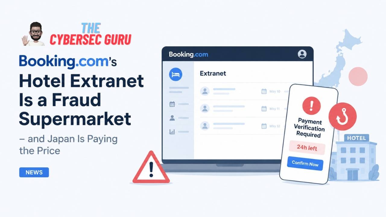 Booking.com Hotel Extranet Breach: The ClickFix Attack Draining Japan | The CyberSec Guru
