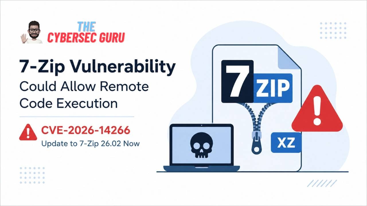 7-Zip Vulnerability (CVE-2026-14266) Allows Remote Code Execution | The CyberSec Guru