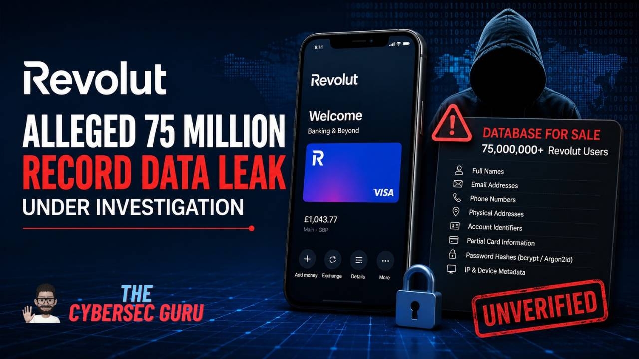 Revolut Investigates Alleged 75 Million User Data Breach Claim | The CyberSec Guru