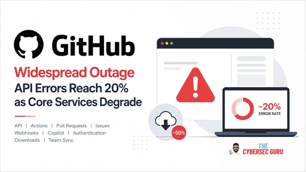 GitHub Outage: API Errors Reach 20%, Actions, Webhooks & PRs Affected | The CyberSec Guru