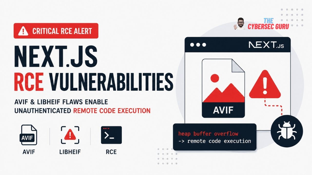 Next.js RCE Vulnerability: Critical AVIF & libheif Flaws Explained | The CyberSec Guru