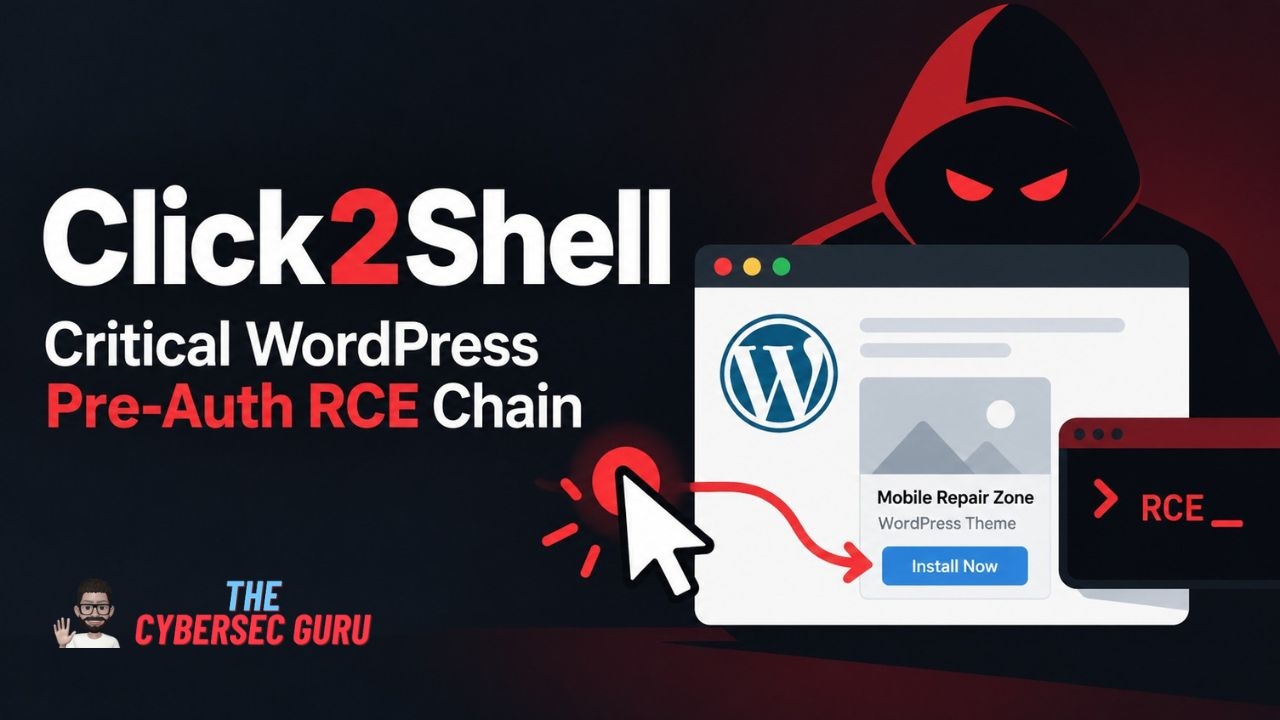 Click2Shell WordPress Vulnerability: Critical Pre-Auth RCE Explained | The CyberSec Guru