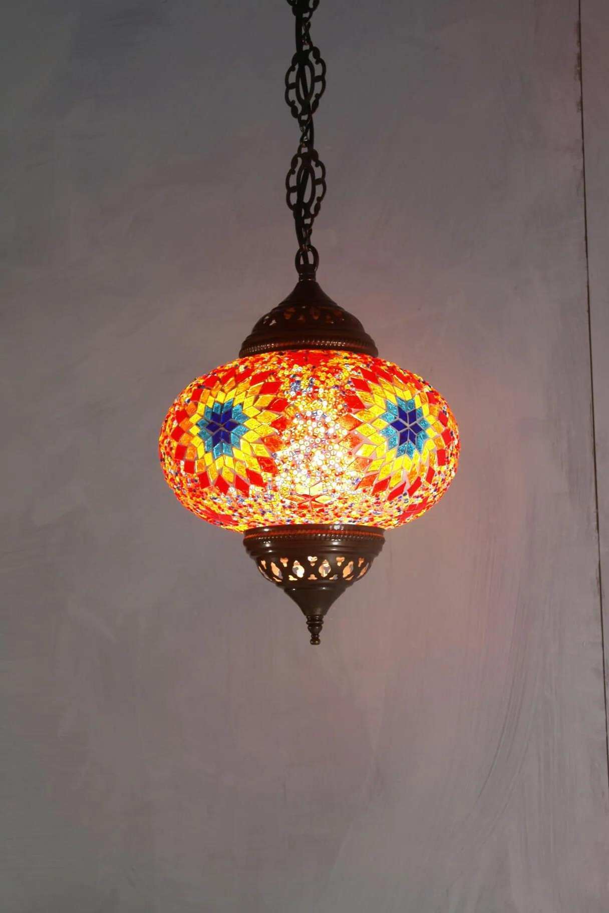 Sun-mosaic-ufo-ceiling-light